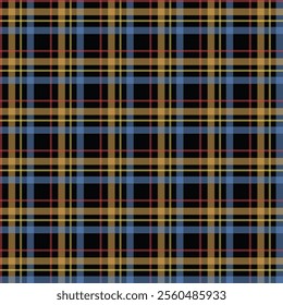 Tartan Scotland seamless plaid pattern vector Retro background fabric Vintage check color square geometric texture