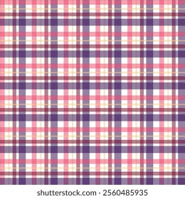 Tartan Scotland seamless plaid pattern vector Retro background fabric Vintage check color square geometric texture