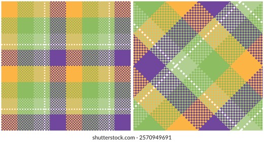 Tartan Scottish Gaelic breacan  is a patterned cloth with crossing horizontal and vertical bands in multiple colours, forming simple or complex rectangular patterns.