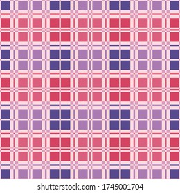 Tartan Scottish muted seamless pattern in violet, red and beige hues, texture for flannel shirt, plaid, tablecloths, clothes, blankets and other textile