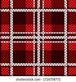 Tartan Scottish seamless pattern mainly in red hues, texture for tartan, plaid, tablecloths, clothes, bedding, blankets and other textile