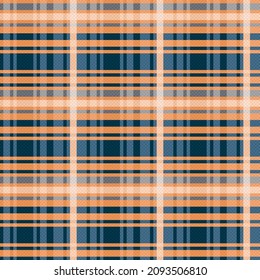 Tartán Escocia sin costura en tonos anaranjados y azules mudos, textura para camisa de franela, mantel, manteles, ropa, mantas y otros textiles