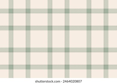 Tartan seamless background of fabric vector pattern with a plaid check textile texture in pastel and linen colors.