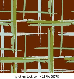 Tartan. Seamless Background with Stripes. Scottish Ornament. Vec