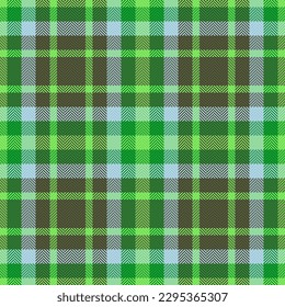 Tartan seamless check. Pattern textile background. Fabric vector plaid texture in green and light colors.