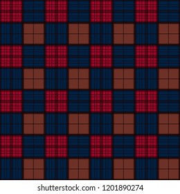 Tartan seamless cloth pattern. Vector illustration.