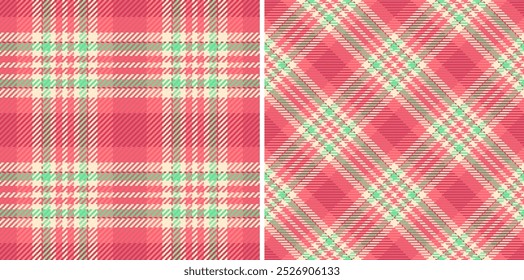 Tartan seamless fabric of vector plaid texture with a textile pattern check background. Set in nature colours for luxurious velvet fashion trends.