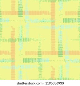 Tartan. Seamless Grunge Stripes. Abstract Texture with Horizontal and Vertical Strokes. Scribbled Grunge Motif for Wallpaper, Fabric, Print. Irish Ornament. Vector Texture.