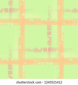Tartan. Seamless Grunge Stripes. Abstract Texture with Horizontal and Vertical Strokes. Scribbled Grunge Rapport for Cotton, Print, Calico. Scottish Motiff. Vector Texture.