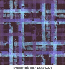 Tartan. Seamless Grunge Stripes. Abstract Texture with Horizontal and Vertical Strokes. Scribbled Grunge Rapport for Dress, Paper, Tablecloth. Irish Ornament. Vector Texture.
