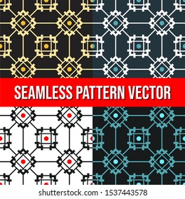 Tartan seamless pattern with 4 color palette