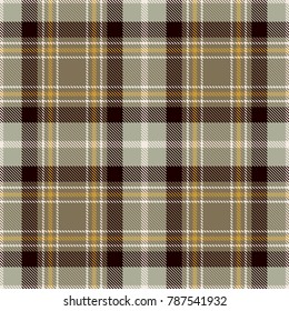 Tartan Seamless Pattern Background. Beige, Black, Gold  and  White  Color  Plaid.  Flannel Shirt Patterns. Trendy Tiles Vector Illustration for Wallpapers.