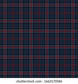 Tartan Seamless Pattern Background in Black,  Blue  and  Red Color  Plaid.  Flannel Shirt Patterns. Trendy Tiles Vector Illustration for Wallpapers.
