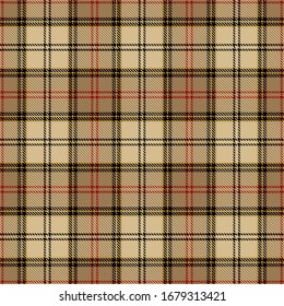 Tartan Seamless Pattern Background in  Black,  Red, Camel Beige,  Brown  and  White  Color  Plaid.  Flannel Shirt Patterns. Trendy Tiles Vector Illustration for Wallpapers
