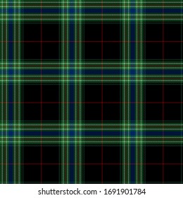Tartan Seamless Pattern Background in Black,  Green, Red, Blue  and  White Color  Plaid.  Flannel Shirt Patterns. Trendy Tiles Vector Illustration for Wallpapers.
