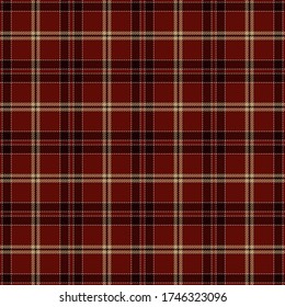 Tartan Seamless Pattern Background in  Black,  Gold, Red  and  White Color  Plaid.  Flannel Shirt Patterns. Trendy Tiles Vector Illustration for Wallpapers.