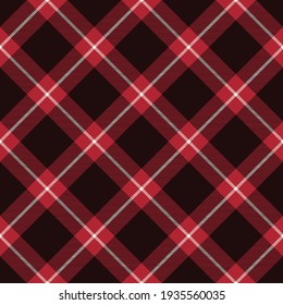 Tartan Seamless Pattern Background in  Black, Red and White Color  Plaid.  Flannel Shirt Patterns. Trendy Tiles Vector Illustration for Wallpapers.