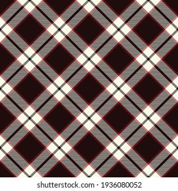 Tartan - Nahtloser Musterhintergrund in Schwarz, Rot und Weiß.  Flannel-Shirt-Muster. Trendy Tiles Vector Illustration für Wallpaper.