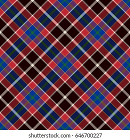 Tartan Seamless Pattern Background. Blue, Red, Black   and  White Plaid, Tartan Flannel Shirt Patterns. Trendy Tiles Vector Illustration for Wallpapers.