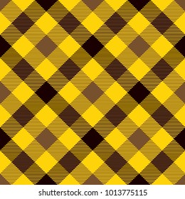 Tartan Seamless Pattern Background. Brown, Black  and  Yellow  Color  Plaid.  Flannel Shirt Patterns. Trendy Tiles Vector Illustration for Wallpapers.