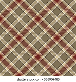 Tartan Seamless Pattern Background. Brown, Black, Red, Gold  and  White Plaid, Tartan Flannel Shirt Patterns. Trendy Tiles Vector Illustration for Wallpapers.