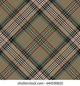 Tartan Seamless Pattern Background. Brown, Green, Yellow,  Black  and  White Plaid, Tartan Flannel Shirt Patterns. Trendy Tiles Vector Illustration for Wallpapers