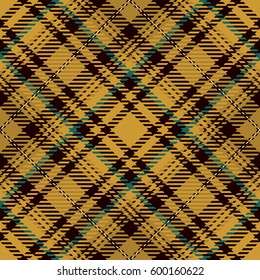 Tartan Seamless Pattern Background. Gold, Black, Green  and  White Plaid, Tartan Flannel Shirt Patterns. Trendy Tiles Vector Illustration for Wallpapers.