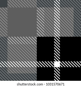 Tartan Seamless Pattern Background. Gray, Black, White and Camel Beige Plaid, Tartan Flannel Shirt Patterns. Trendy Tiles Vector Illustration for Wallpapers.
