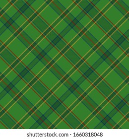 Tartan Seamless Pattern Background In Green, Red, And  Gold Color  Plaid.  Flannel Shirt Patterns. Trendy Tiles Vector Illustration For Wallpapers.
