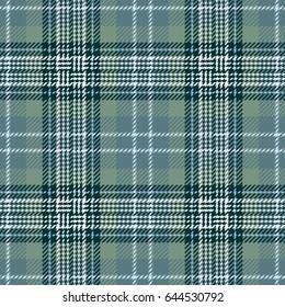 Tartan Seamless Pattern Background. Green, Black, Blue  and  White Plaid, Tartan Flannel Shirt Patterns. Trendy Tiles Vector Illustration for Wallpapers.