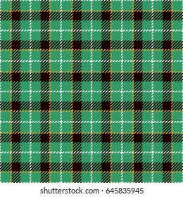 Tartan Seamless Pattern Background. Green, Yellow,  Black  and  White Plaid, Tartan Flannel Shirt Patterns. Trendy Tiles Vector Illustration for Wallpapers.