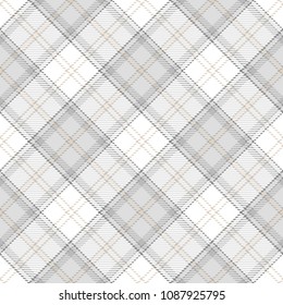 Tartan Seamless Pattern Background in Pastel Grey, Dusty Beige And White  Color  Plaid.  Flannel Shirt Patterns. Trendy Tiles Vector Illustration for Wallpapers.