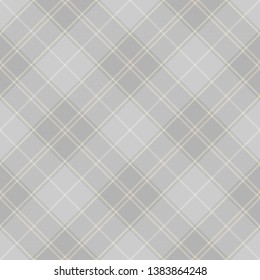 Tartan Seamless Pattern Background in Pastel  Beige, Dusty Beige And Gray  Color  Plaid.  Flannel Shirt Patterns. Trendy Tiles Vector Illustration for Wallpapers.
