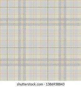 Tartan Seamless Pattern Background in Pastel  Beige, Dusty Beige And Gray  Color  Plaid.  Flannel Shirt Patterns. Trendy Tiles Vector Illustration for Wallpapers.