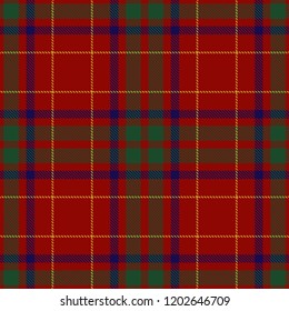 Tartan Seamless Pattern Background. Red, Green, Gold  and  Blue  Color  Plaid.  Flannel Shirt Patterns. Trendy Tiles Vector Illustration for Wallpapers.