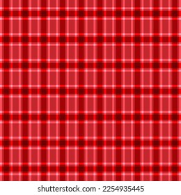 Tartan Seamless Pattern Background. Red, Black, and White Tartan Fabric Texture.