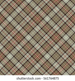 Tartan Seamless Pattern Background. Red, Beige, Black and White Plaid, Tartan Flannel Shirt Patterns. Trendy Tiles Vector Illustration for Wallpapers.