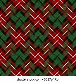 Tartan Seamless Pattern Background. Red, White, Black and Green Plaid, Tartan Flannel Shirt Patterns. Trendy Tiles Vector Illustration for Wallpapers.
