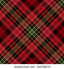 Tartan Seamless Pattern Background. Red, Black, Green, Blue  and  Gold  Plaid, Tartan Flannel Shirt Patterns. Trendy Tiles Vector Illustration for Wallpapers.