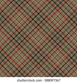 Tartan Seamless Pattern Background. Red, Black, Brown, Camel Beige    and  White   Plaid, Tartan Flannel Shirt Patterns. Trendy Tiles Vector Illustration for Wallpapers.