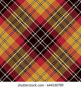 Tartan Seamless Pattern Background. Red, Black, Gold  and  White Plaid, Tartan Flannel Shirt Patterns. Trendy Tiles Vector Illustration for Wallpapers.