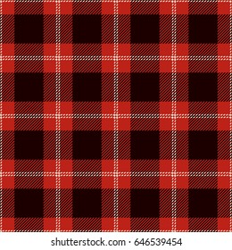 Tartan Seamless Pattern Background. Red, Black  and  White  Plaid, Tartan Flannel Shirt Patterns. Trendy Tiles Vector Illustration for Wallpapers.