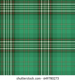 Tartan Seamless Pattern Background. Red, Green  and  White Plaid, Tartan Flannel Shirt Patterns. Trendy Tiles Vector Illustration for Wallpapers.