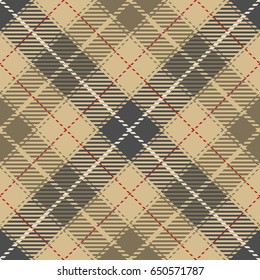 Tartan Seamless Pattern Background. Red, Brown, Beige  and  White Plaid, Tartan Flannel Shirt Patterns. Trendy Tiles Vector Illustration for Wallpapers.