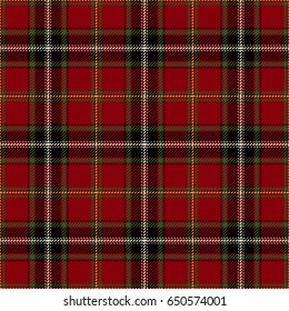 Tartan Seamless Pattern Background. Red, Black, Green,  Yellow  And  White Plaid, Tartan Flannel Shirt Patterns. Trendy Tiles Vector Illustration For Wallpapers