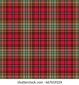 Tartan Seamless Pattern Background. Red, Black, Green, Gold  and  White  Plaid, Tartan Flannel Shirt Patterns. Trendy Tiles Vector Illustration for Wallpapers.
