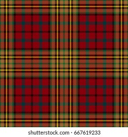 Tartan Seamless Pattern Background. Red, Black, Green, Gold  and  White  Plaid, Tartan Flannel Shirt Patterns. Trendy Tiles Vector Illustration for Wallpapers.