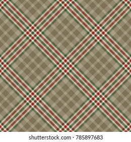 Tartan Seamless Pattern Background. Red, Green, Beige  and  White  Color  Plaid.  Flannel Shirt Patterns. Trendy Tiles Vector Illustration for Wallpapers.