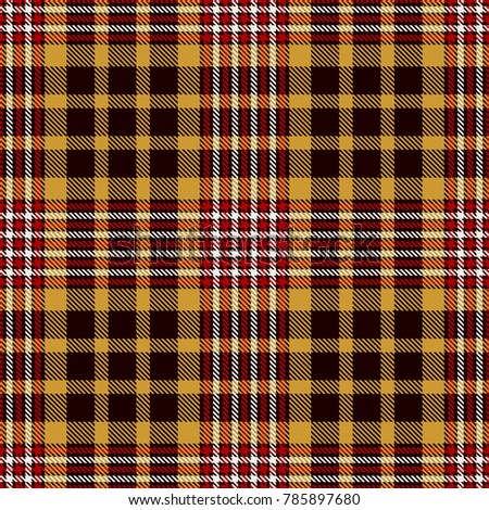 Tartan Seamless Pattern Background Red Black Stock Vector Royalty