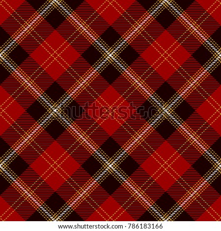 Tartan Seamless Pattern Background Red Black Stock Vector Royalty